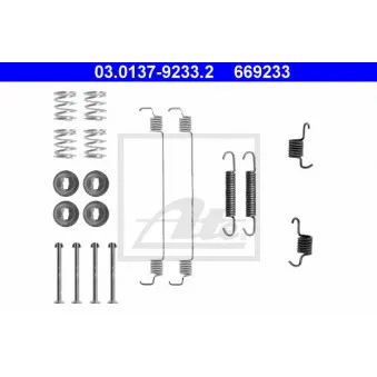 Kit d'accessoires, mâchoire de frein ATE 03.0137-9233.2