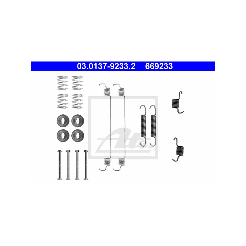 Kit d'accessoires, mâchoire de frein ATE 03.0137-9233.2