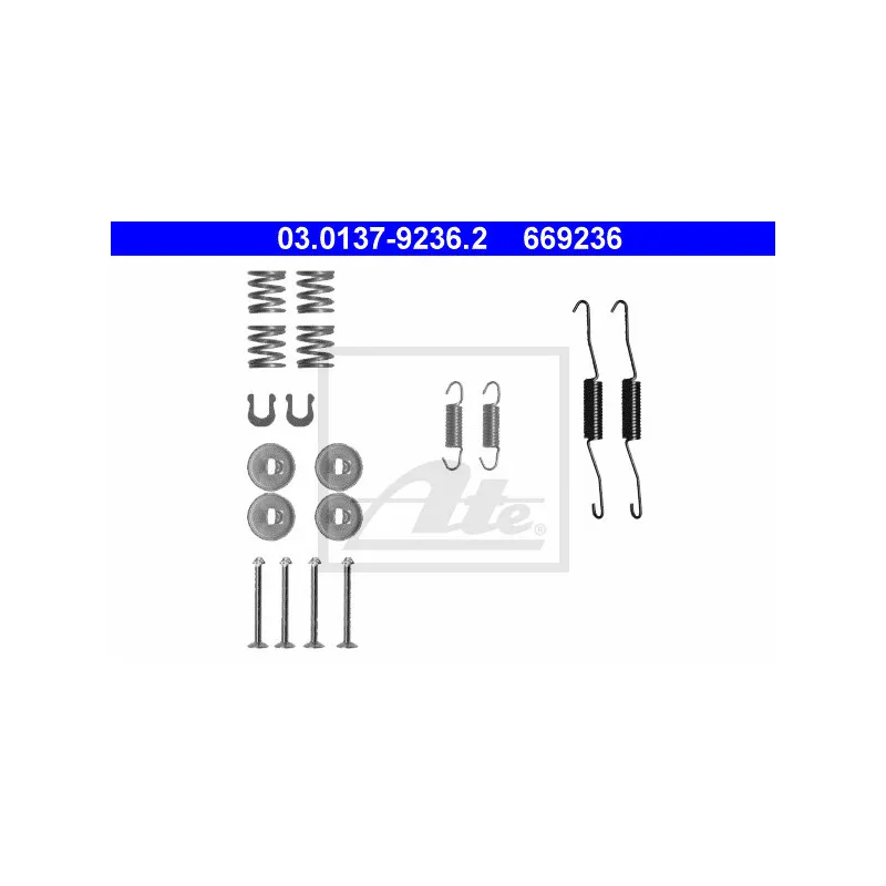 Kit d'accessoires, mâchoire de frein ATE 03.0137-9236.2
