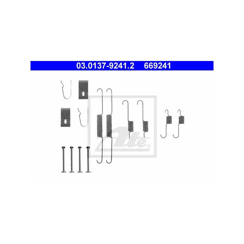 Kit d'accessoires, mâchoire de frein ATE 03.0137-9241.2