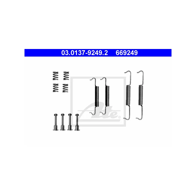 Kit d'accessoires, mâchoires de frein de stationnement ATE 03.0137-9249.2