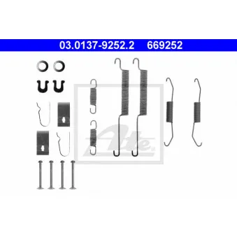 Kit d'accessoires, mâchoire de frein ATE 03.0137-9252.2