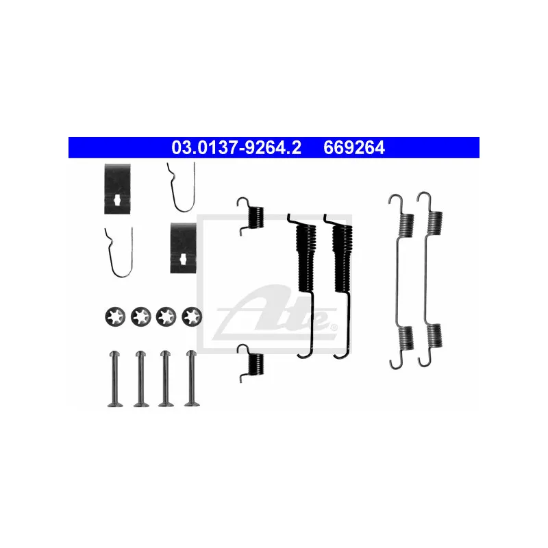 Kit d'accessoires, mâchoire de frein ATE 03.0137-9264.2