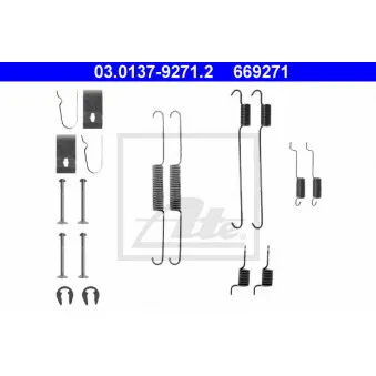 Kit d'accessoires, mâchoire de frein ATE 03.0137-9271.2