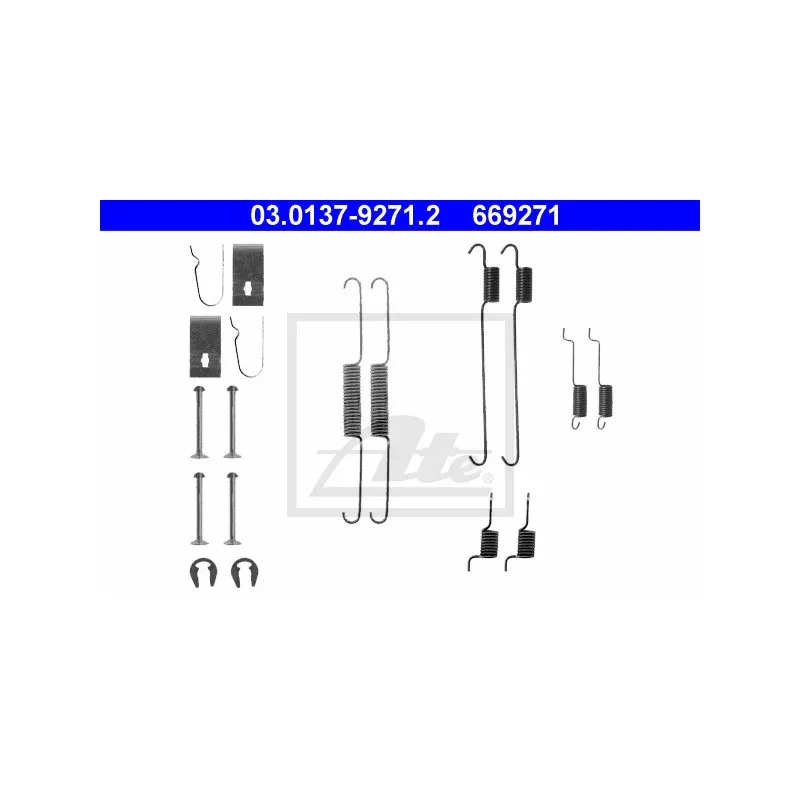 Kit d'accessoires, mâchoire de frein ATE 03.0137-9271.2