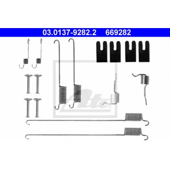 Kit d'accessoires, mâchoire de frein ATE 03.0137-9282.2
