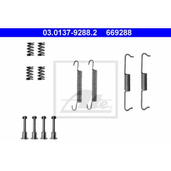 Kit d'accessoires, mâchoires de frein de stationnement ATE 03.0137-9288.2