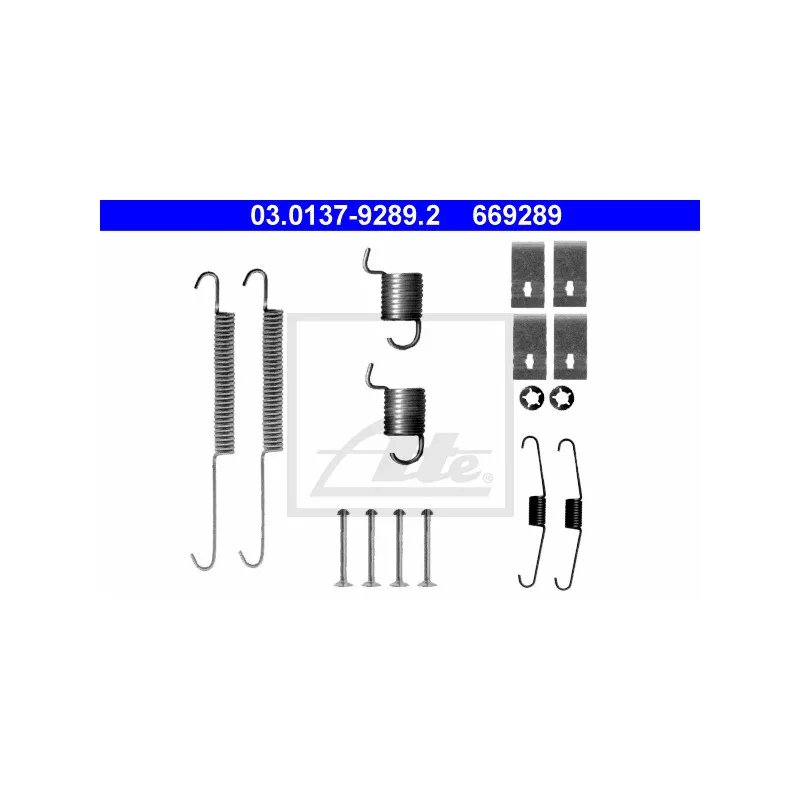 Kit d'accessoires, mâchoire de frein ATE 03.0137-9289.2