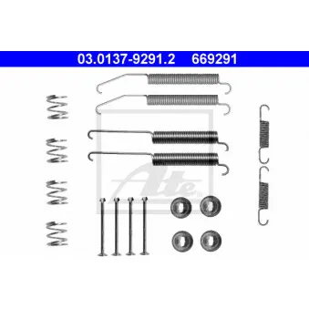 Kit d'accessoires, mâchoire de frein ATE 03.0137-9291.2