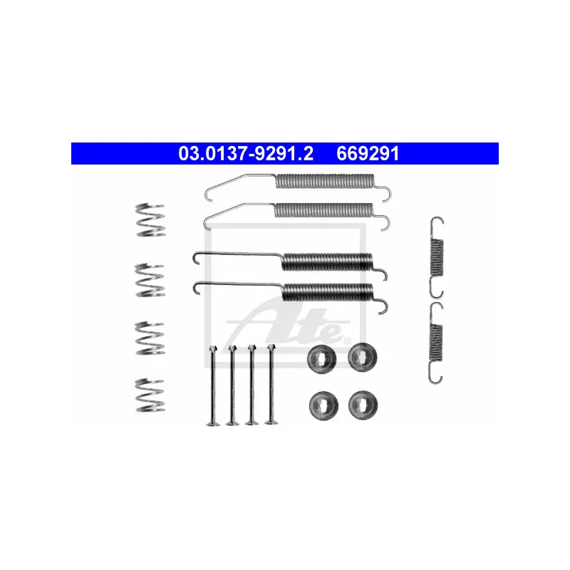 Kit d'accessoires, mâchoire de frein ATE 03.0137-9291.2