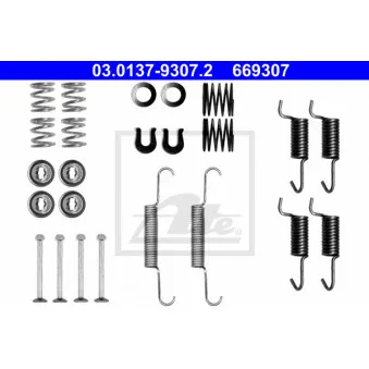 Kit d'accessoires, mâchoires de frein de stationnement ATE 03.0137-9307.2