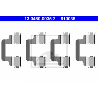 Kit d'accessoires, plaquette de frein à disque ATE 13.0460-0035.2