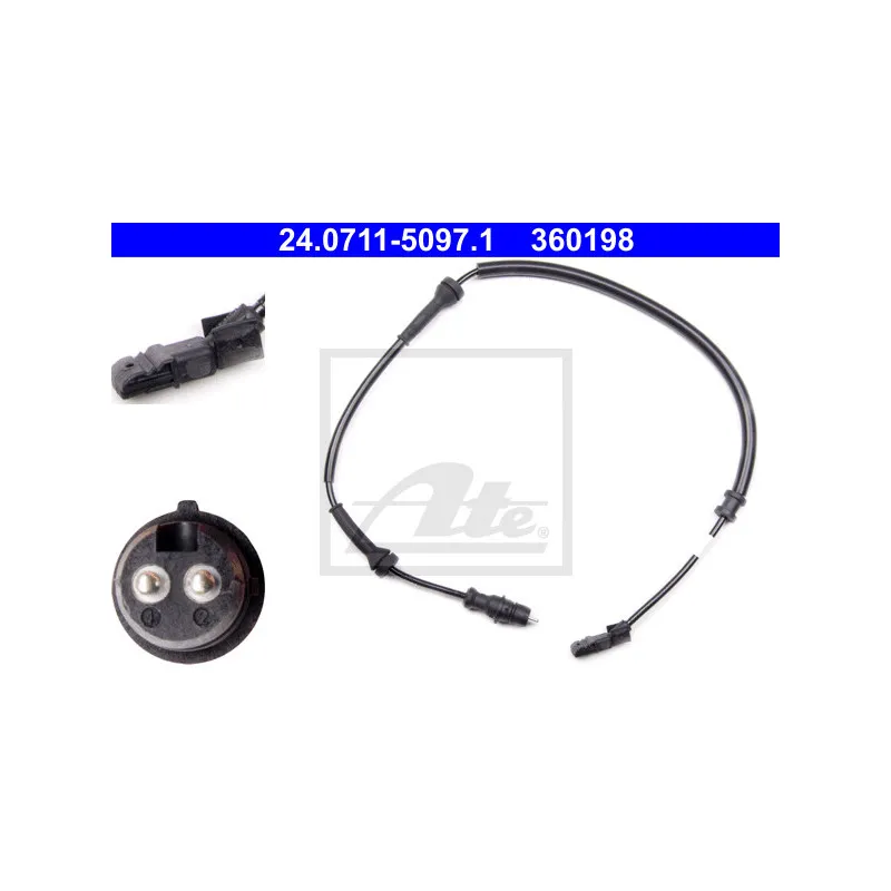 Capteur, vitesse de roue ATE 24.0711-5097.1
