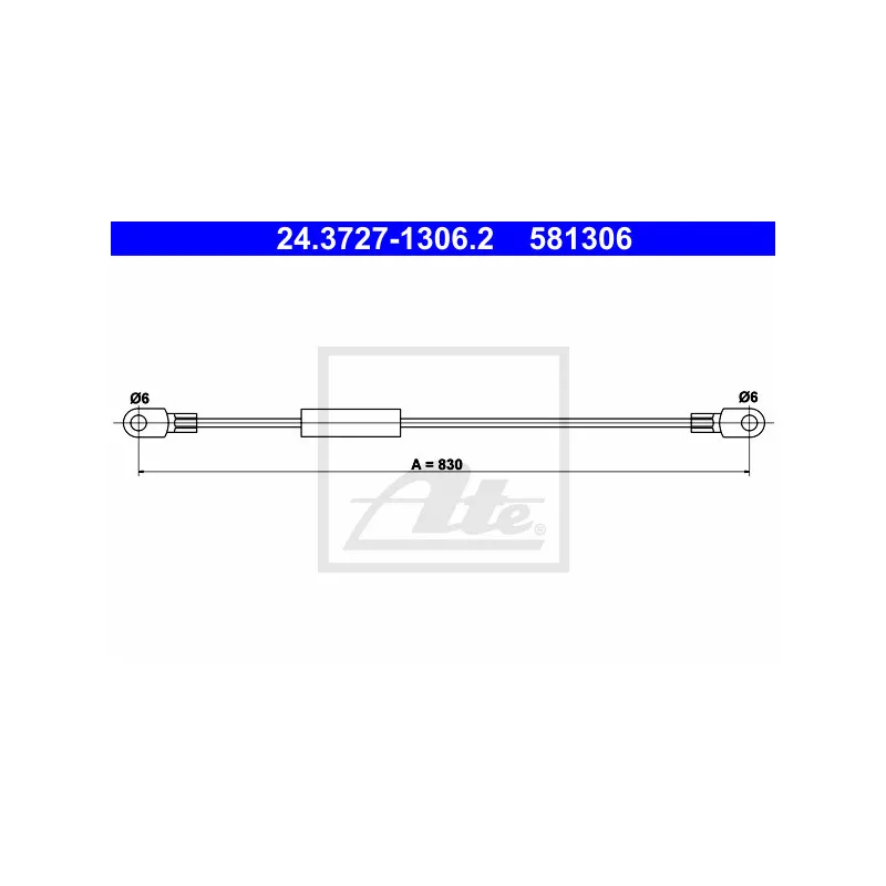Tirette à câble, frein de stationnement ATE 24.3727-1306.2