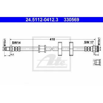 Flexible de frein ATE 24.5112-0412.3