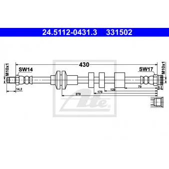 Flexible de frein ATE 24.5112-0431.3