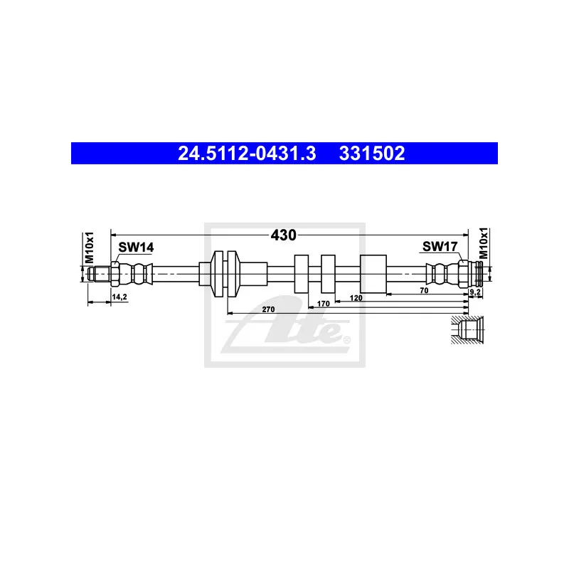 Flexible de frein ATE 24.5112-0431.3