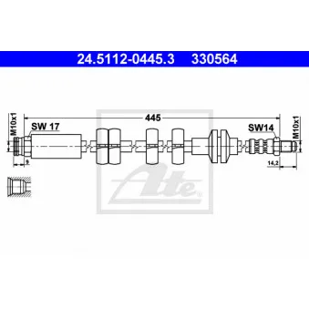 Flexible de frein ATE 24.5112-0445.3