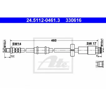 Flexible de frein ATE 24.5112-0461.3