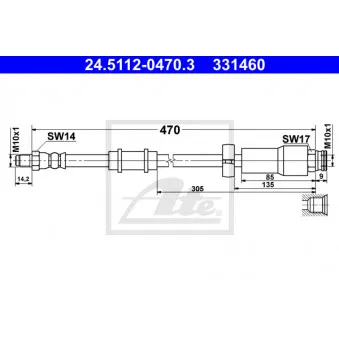 Flexible de frein ATE 24.5112-0470.3