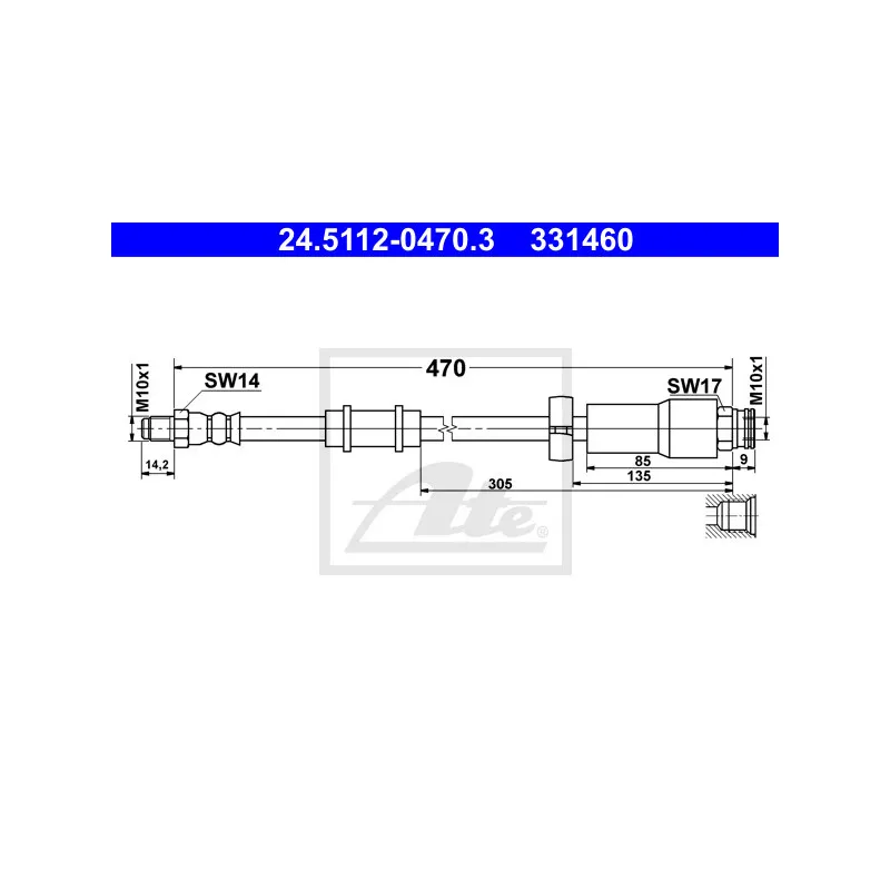 Flexible de frein ATE 24.5112-0470.3