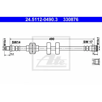 Flexible de frein ATE 24.5112-0490.3