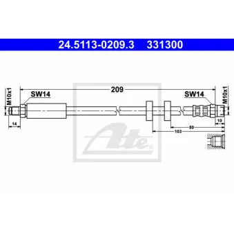 Flexible de frein ATE 24.5113-0209.3