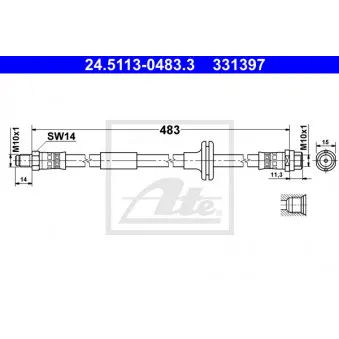 Flexible de frein ATE 24.5113-0483.3