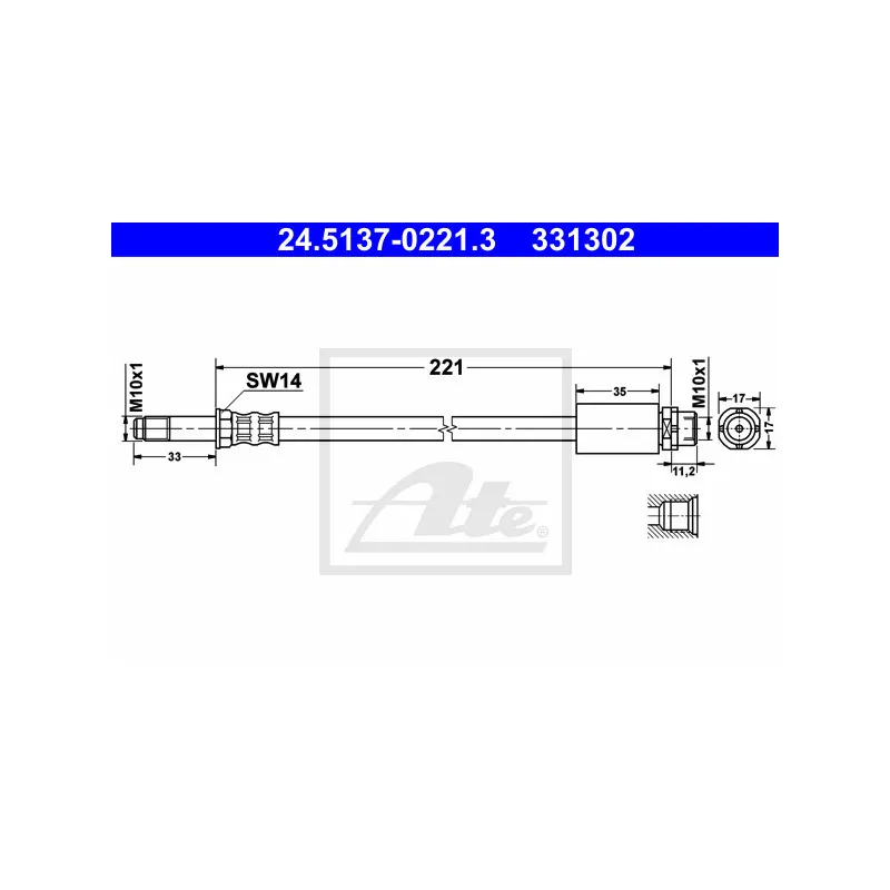 Flexible de frein ATE 24.5137-0221.3