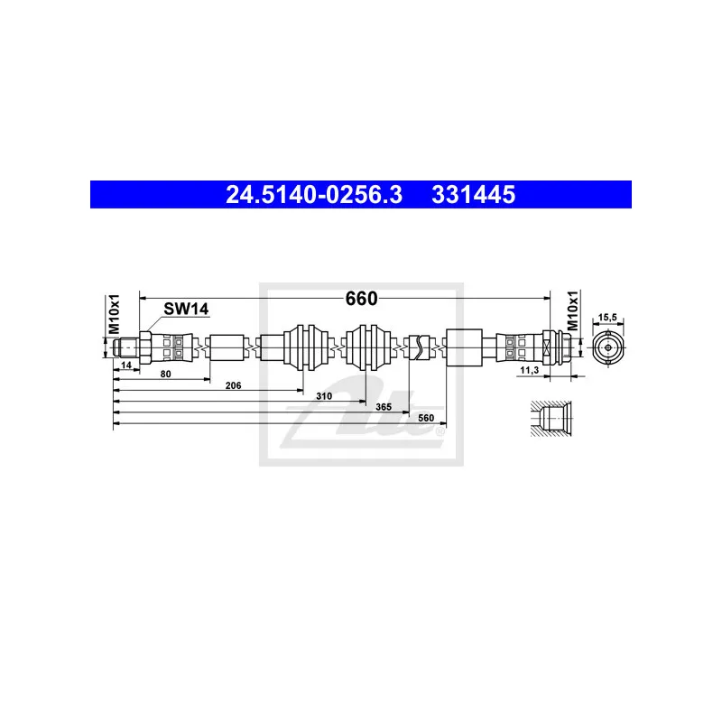 Flexible de frein ATE 24.5140-0256.3