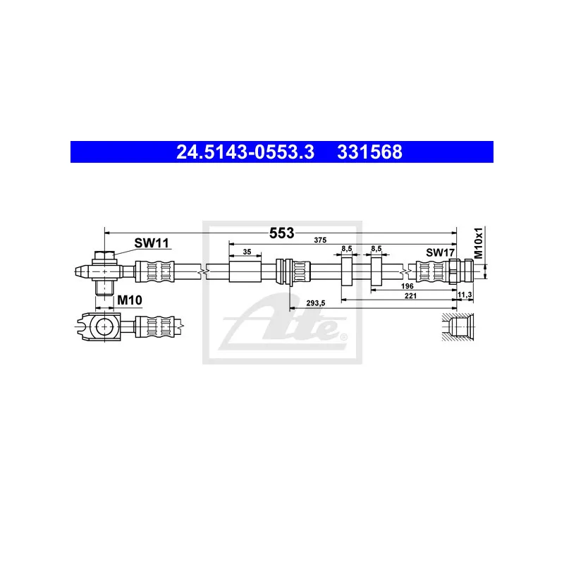 Flexible de frein ATE 24.5143-0553.3