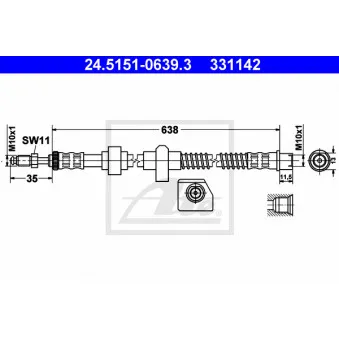 Flexible de frein ATE 24.5151-0639.3