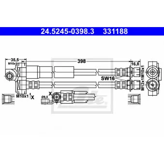 Flexible de frein ATE 24.5245-0398.3