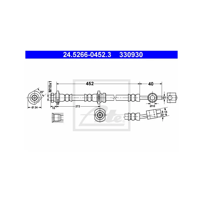 Flexible de frein ATE 24.5266-0452.3