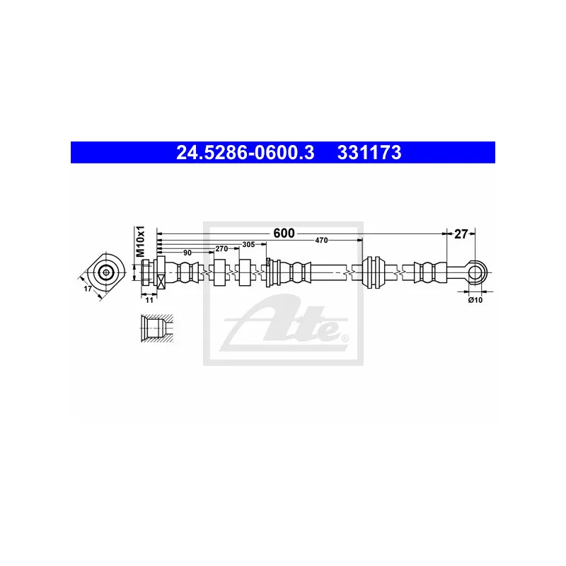 Flexible de frein ATE 24.5286-0600.3