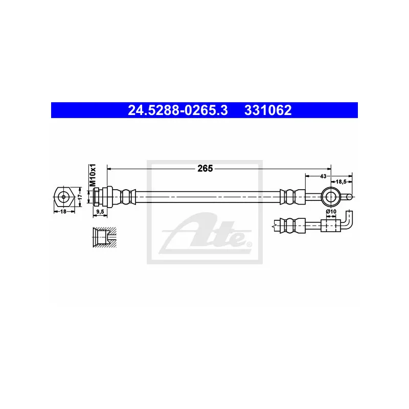 Flexible de frein ATE 24.5288-0265.3