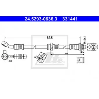 Flexible de frein ATE 24.5293-0636.3