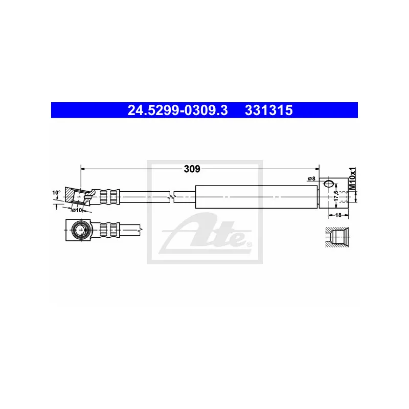 Flexible de frein ATE 24.5299-0309.3