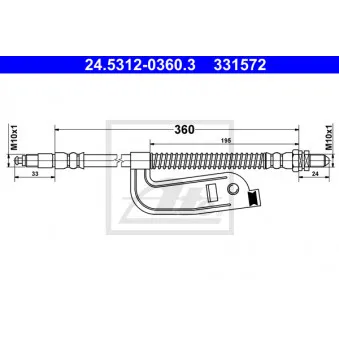 Flexible de frein ATE 24.5312-0360.3