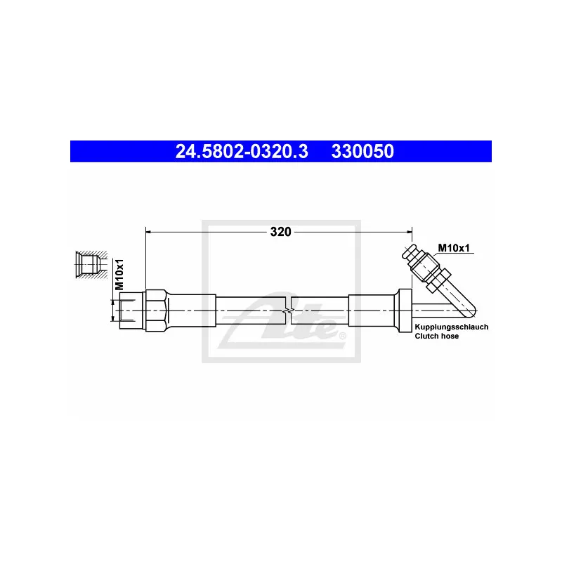 Tuyau d'embrayage ATE 24.5802-0320.3