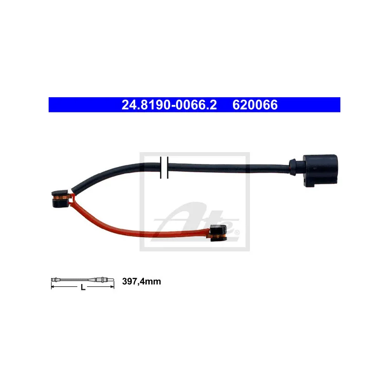 Contact d'avertissement, usure des plaquettes de frein ATE 24.8190-0066.2