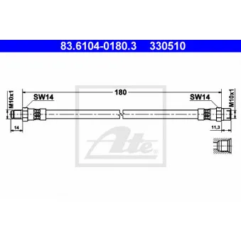 Flexible de frein ATE 83.6104-0180.3