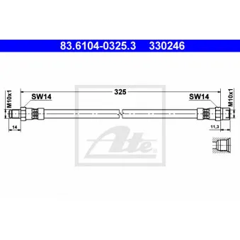 Flexible de frein ATE 83.6104-0325.3