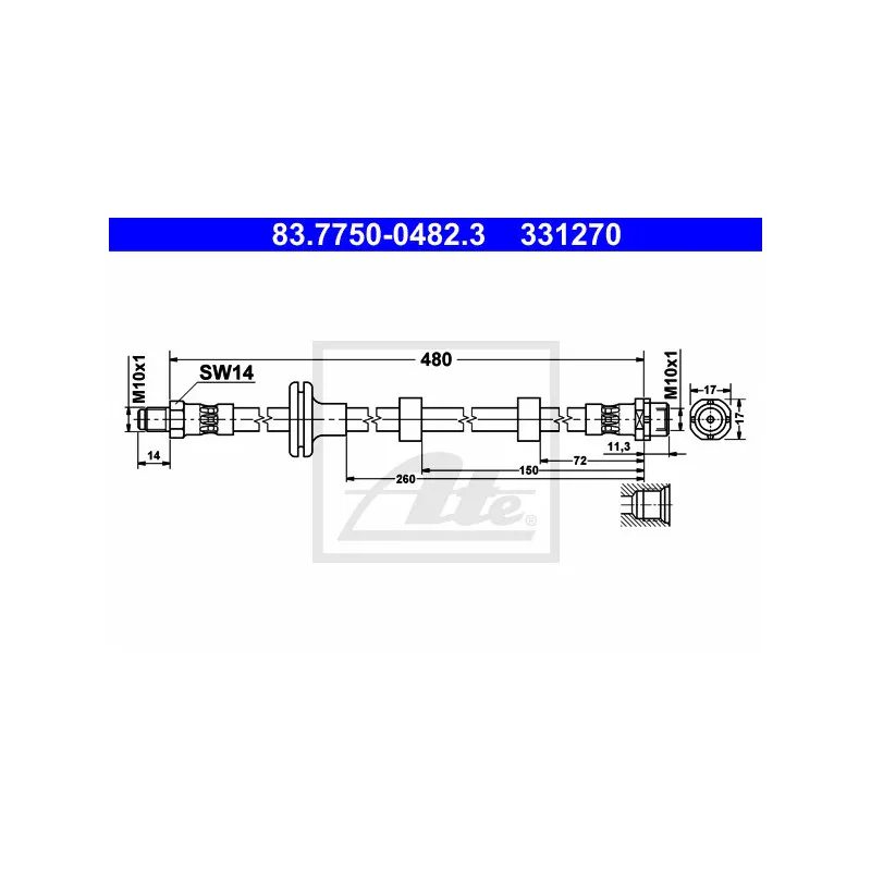 Flexible de frein ATE 83.7750-0482.3