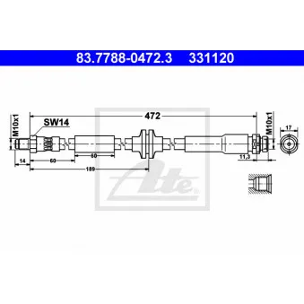 Flexible de frein ATE 83.7788-0472.3