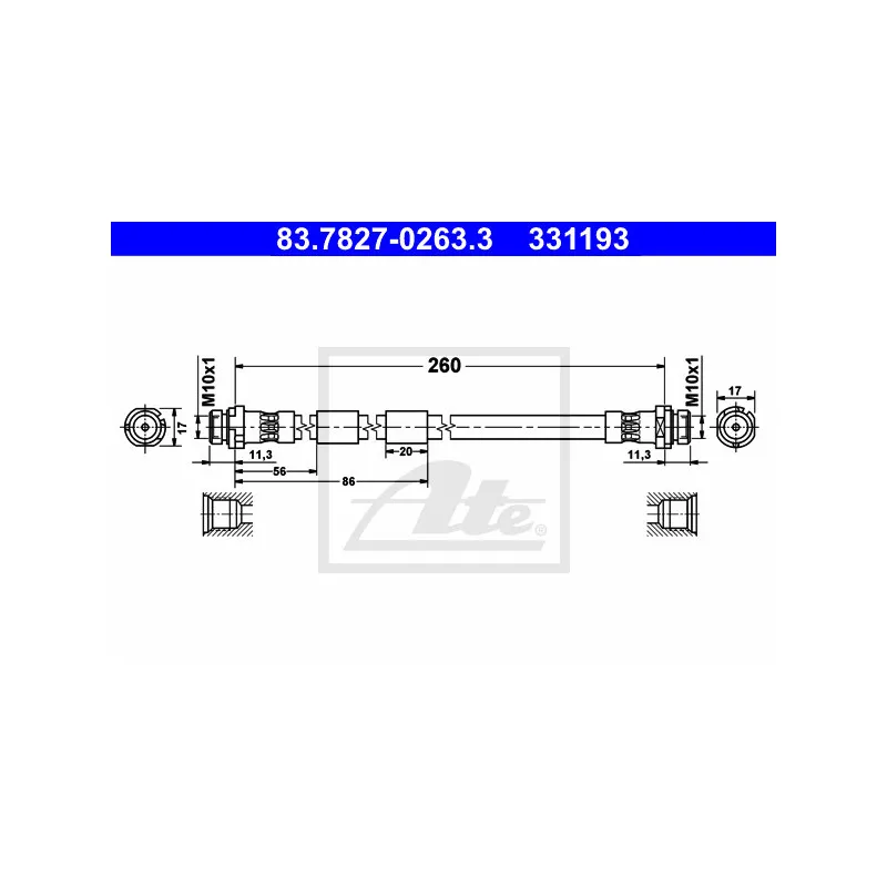 Flexible de frein ATE 83.7827-0263.3