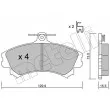 Jeu de 4 plaquettes de frein avant METELLI 22-0216-0 - Visuel 1