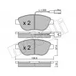 Jeu de 4 plaquettes de frein avant METELLI 22-0322-3 - Visuel 2