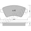 Jeu de 4 plaquettes de frein avant METELLI 22-0544-0 - Visuel 1