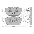 Jeu de 4 plaquettes de frein avant METELLI 22-0954-0 - Visuel 2